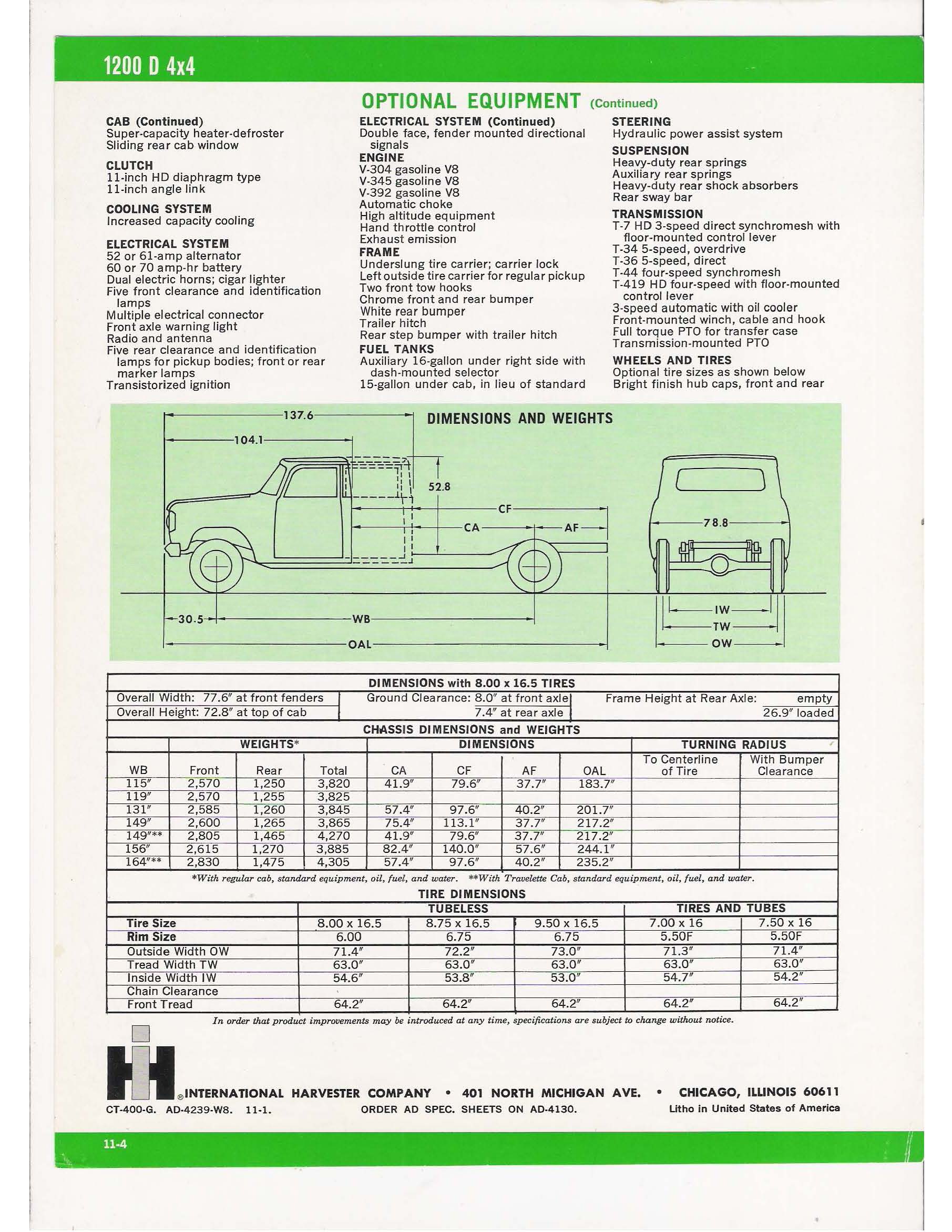 1969 International 1200D 4X4 Folder Page 2